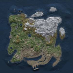 Thumbnail Rust Map: Procedural Map, Size: 3000, Seed: 886787, 10 Monuments