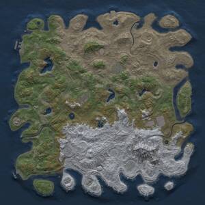 Thumbnail Rust Map: Procedural Map, Size: 5000, Seed: 294955090, 17 Monuments