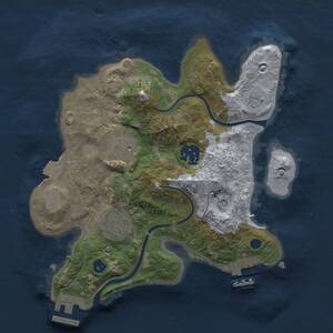 Thumbnail Rust Map: Procedural Map, Size: 2500, Seed: 11631769, 9 Monuments