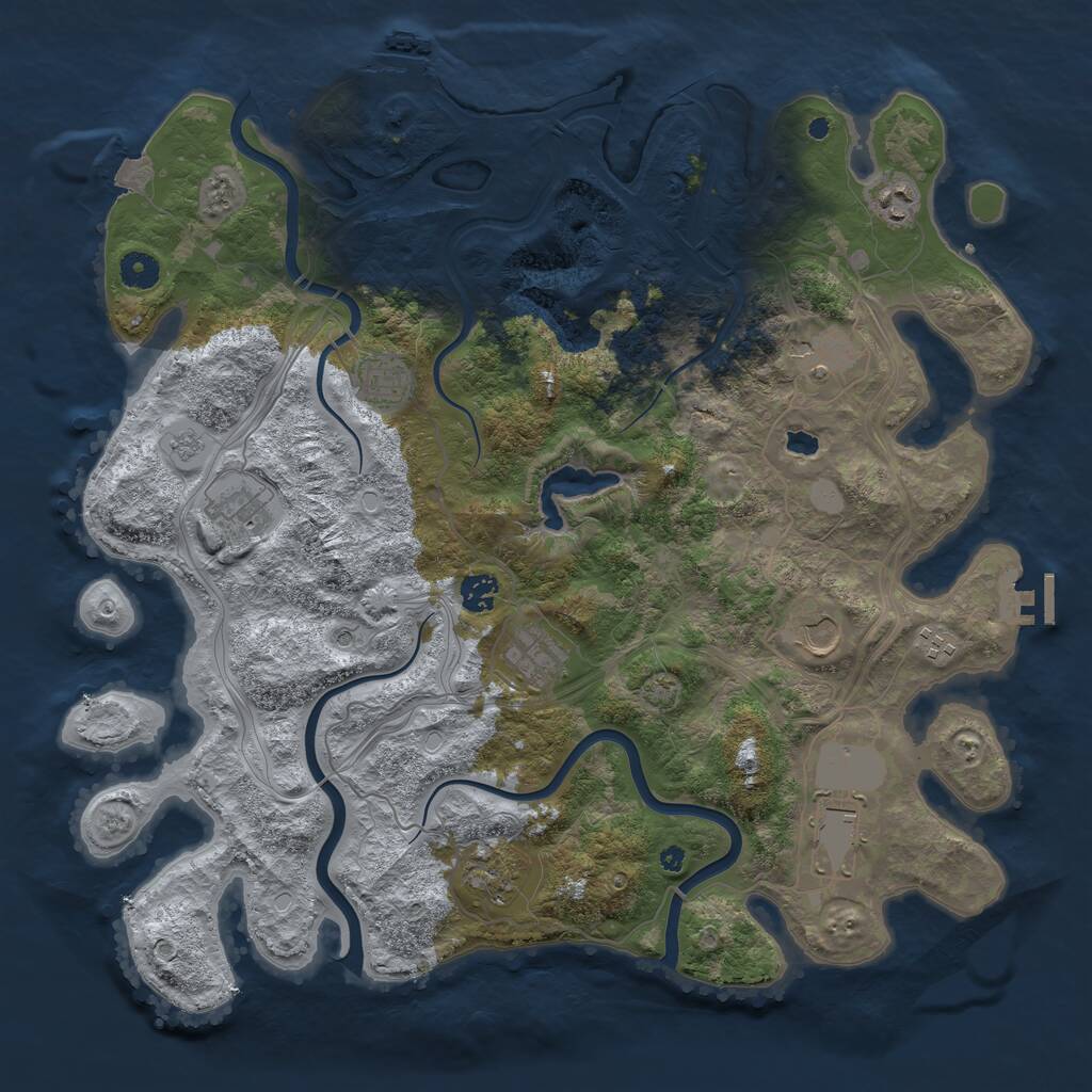 Rust Map: Procedural Map, Size: 4250, Seed: 17239, 18 Monuments