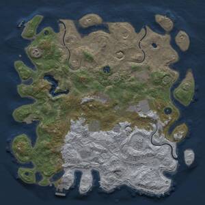 Thumbnail Rust Map: Procedural Map, Size: 4250, Seed: 10102024, 16 Monuments