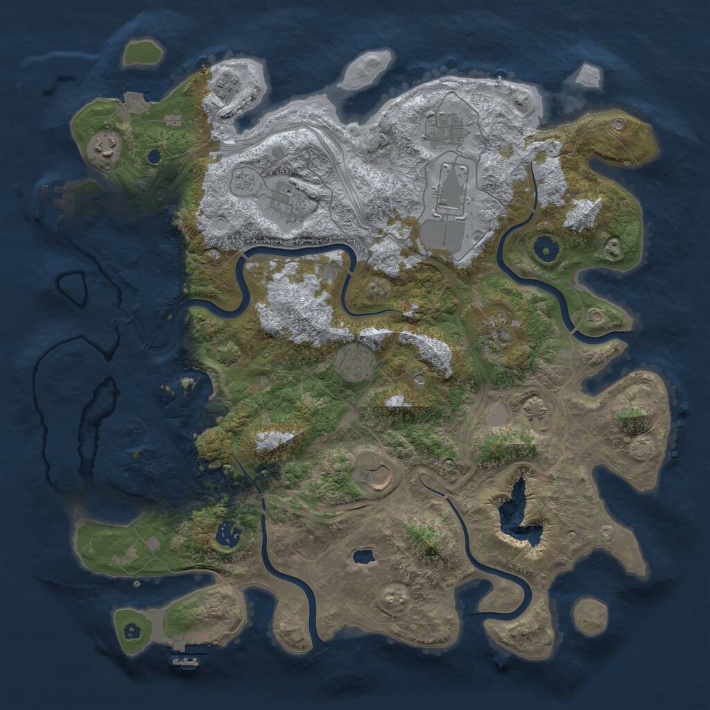 Rust Map: Procedural Map, Size: 4253, Seed: 1547065589, 15 Monuments