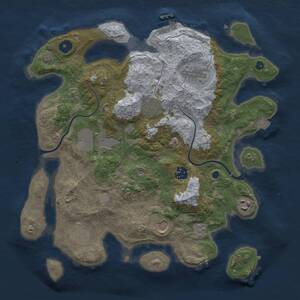 Thumbnail Rust Map: Procedural Map, Size: 3500, Seed: 671860908, 12 Monuments