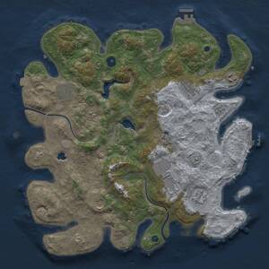 Thumbnail Rust Map: Procedural Map, Size: 4000, Seed: 353052724, 13 Monuments