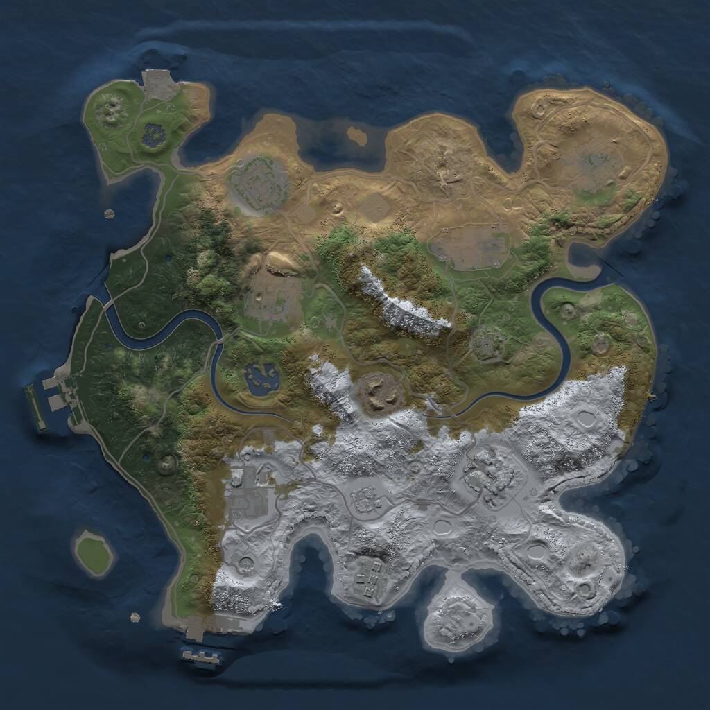 Rust Map: Procedural Map, Size: 2950, Seed: 50000, 17 Monuments