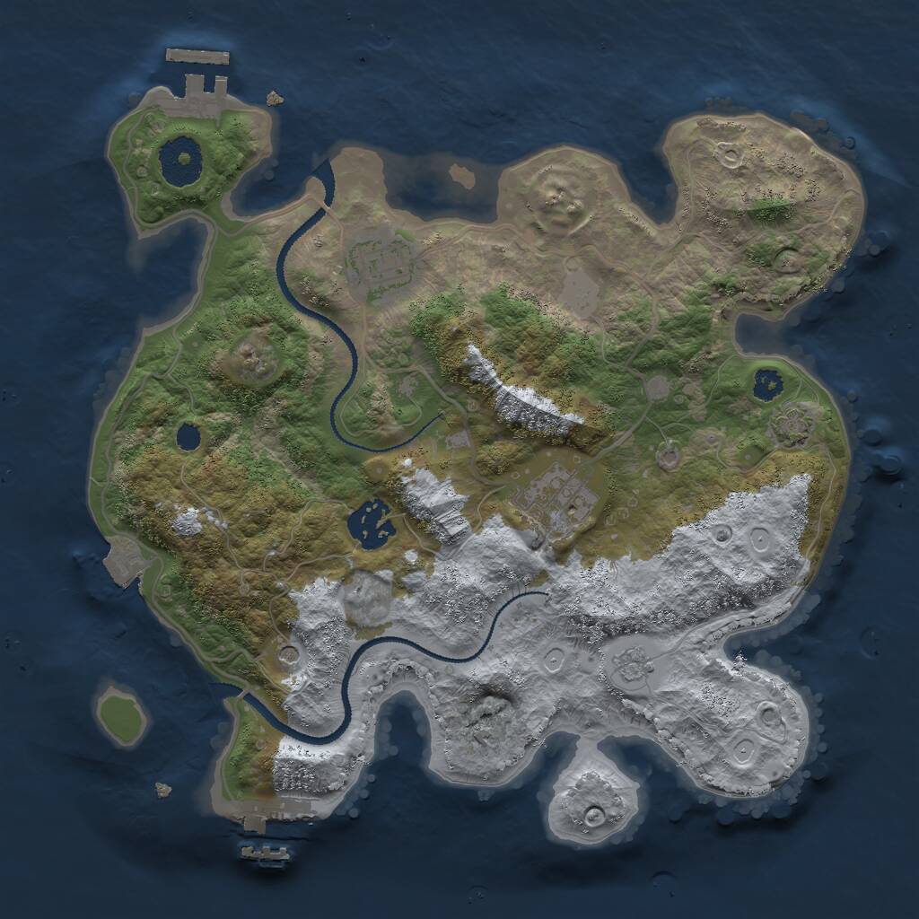 Rust Map: Procedural Map, Size: 2950, Seed: 50000, 9 Monuments