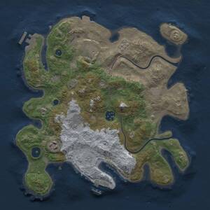 Thumbnail Rust Map: Procedural Map, Size: 3200, Seed: 138112806, 11 Monuments