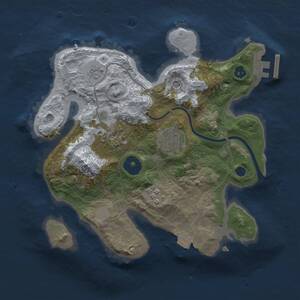 Thumbnail Rust Map: Procedural Map, Size: 2500, Seed: 44612227, 7 Monuments