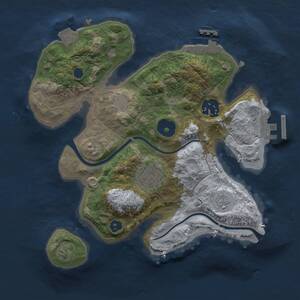 Thumbnail Rust Map: Procedural Map, Size: 2500, Seed: 1524329313, 6 Monuments