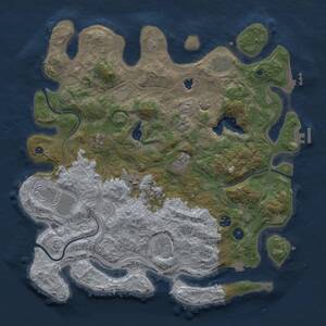 Thumbnail Rust Map: Procedural Map, Size: 4250, Seed: 153596936, 14 Monuments