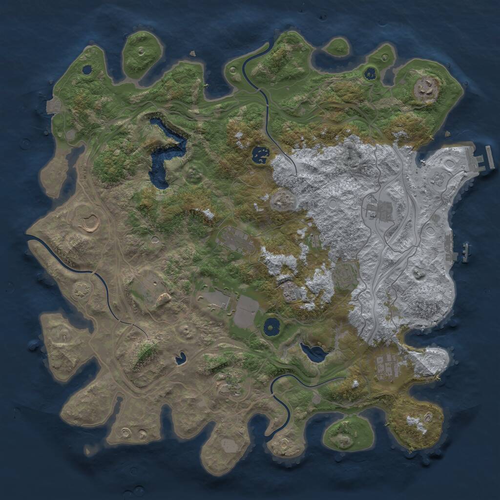 Rust Map: Procedural Map, Size: 4250, Seed: 650, 17 Monuments