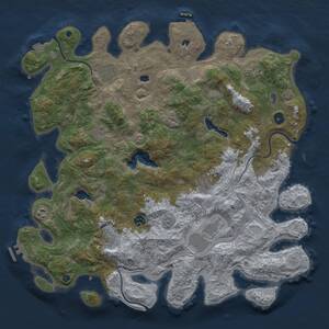 Thumbnail Rust Map: Procedural Map, Size: 4500, Seed: 38563, 15 Monuments