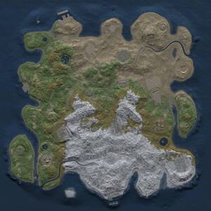 Thumbnail Rust Map: Procedural Map, Size: 3800, Seed: 296009739, 17 Monuments