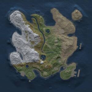 Thumbnail Rust Map: Procedural Map, Size: 2500, Seed: 261242893, 7 Monuments