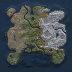 Thumbnail Rust Map: Procedural Map, Size: 3500, Seed: 853911622, 15 Monuments