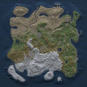 Thumbnail Rust Map: Procedural Map, Size: 3500, Seed: 1156752782, 13 Monuments