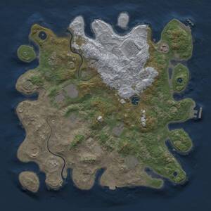 Thumbnail Rust Map: Procedural Map, Size: 3900, Seed: 1151554156, 16 Monuments