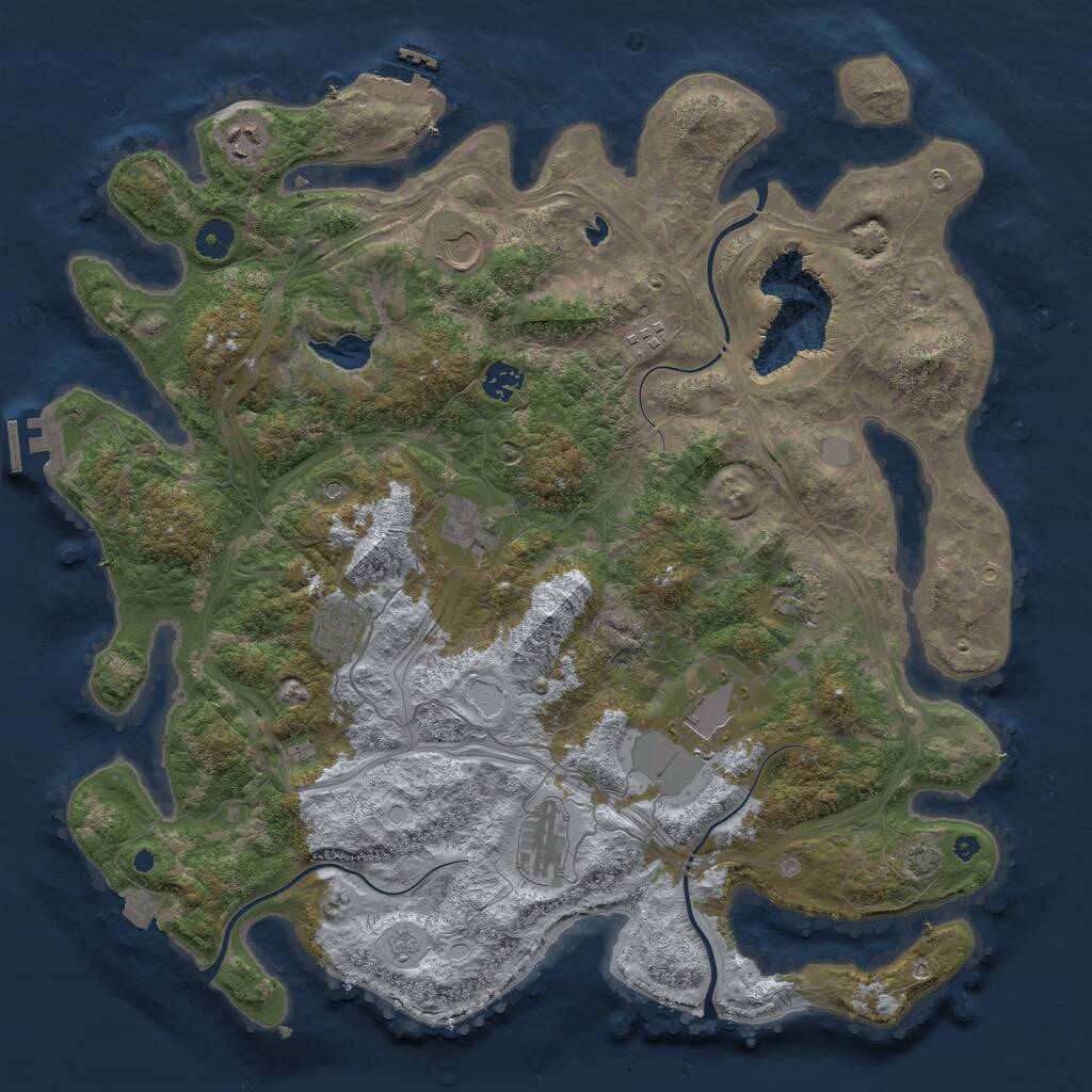 Rust Map: Procedural Map, Size: 4250, Seed: 333279363, 15 Monuments