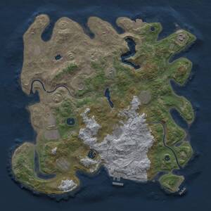 Thumbnail Rust Map: Procedural Map, Size: 4000, Seed: 796404732, 14 Monuments