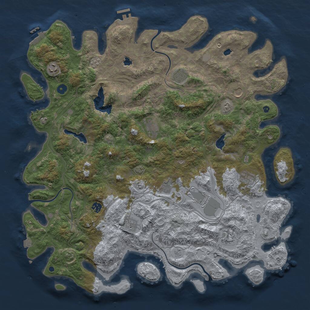 Rust Map: Procedural Map, Size: 4750, Seed: 201, 17 Monuments