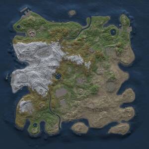 Thumbnail Rust Map: Procedural Map, Size: 3600, Seed: 101024, 15 Monuments