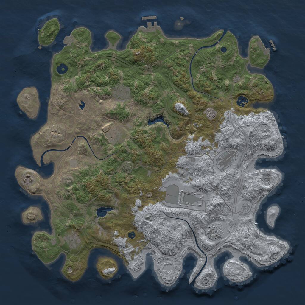 Rust Map: Procedural Map, Size: 4250, Seed: 1788051678, 15 Monuments