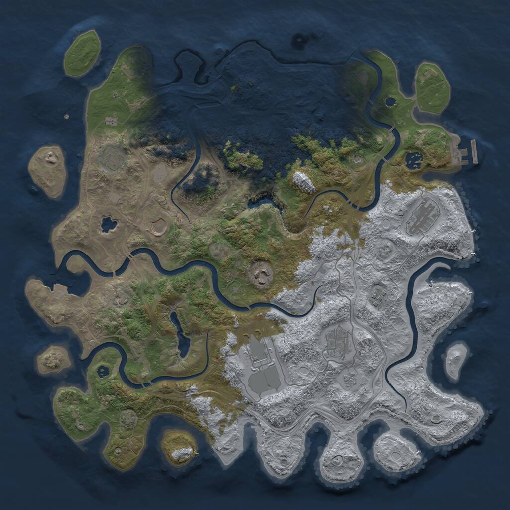 Rust Map: Procedural Map, Size: 4250, Seed: 1788051678, 13 Monuments