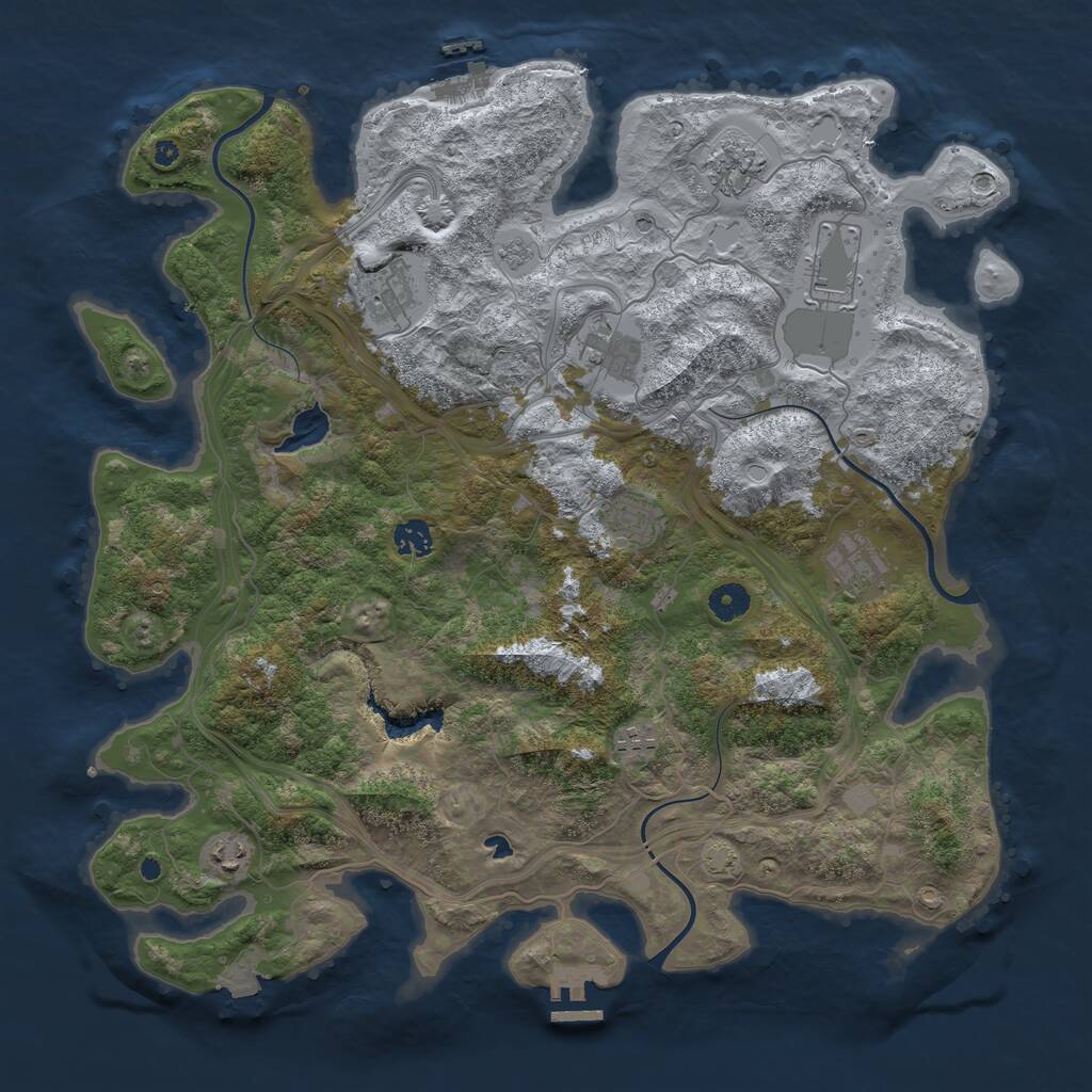 Rust Map: Procedural Map, Size: 4250, Seed: 348018178, 15 Monuments