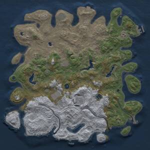 Thumbnail Rust Map: Procedural Map, Size: 4500, Seed: 270604476, 15 Monuments