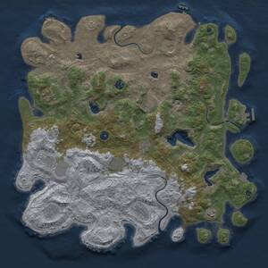 Thumbnail Rust Map: Procedural Map, Size: 4500, Seed: 780171132, 17 Monuments