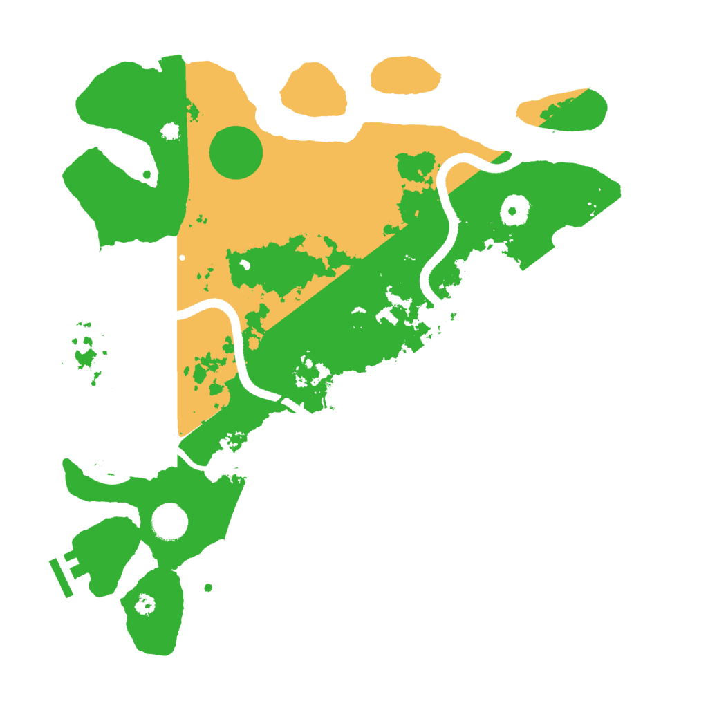 Biome Rust Map: Procedural Map, Size: 3500, Seed: 496227660