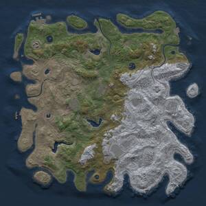 Thumbnail Rust Map: Procedural Map, Size: 4500, Seed: 153418201, 15 Monuments