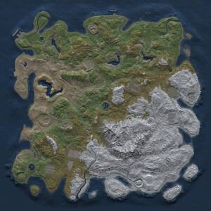 Thumbnail Rust Map: Procedural Map, Size: 5000, Seed: 817680486, 17 Monuments