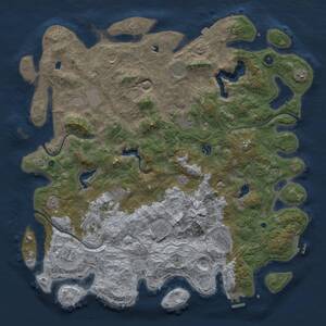 Thumbnail Rust Map: Procedural Map, Size: 5000, Seed: 4562, 17 Monuments