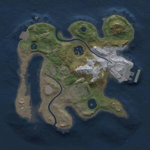 Thumbnail Rust Map: Procedural Map, Size: 2300, Seed: 852104432, 5 Monuments