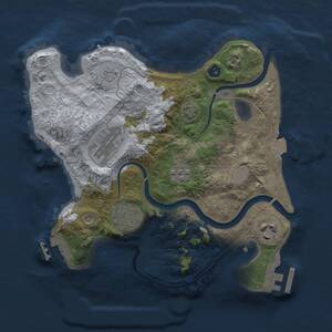 Thumbnail Rust Map: Procedural Map, Size: 2600, Seed: 13491, 10 Monuments