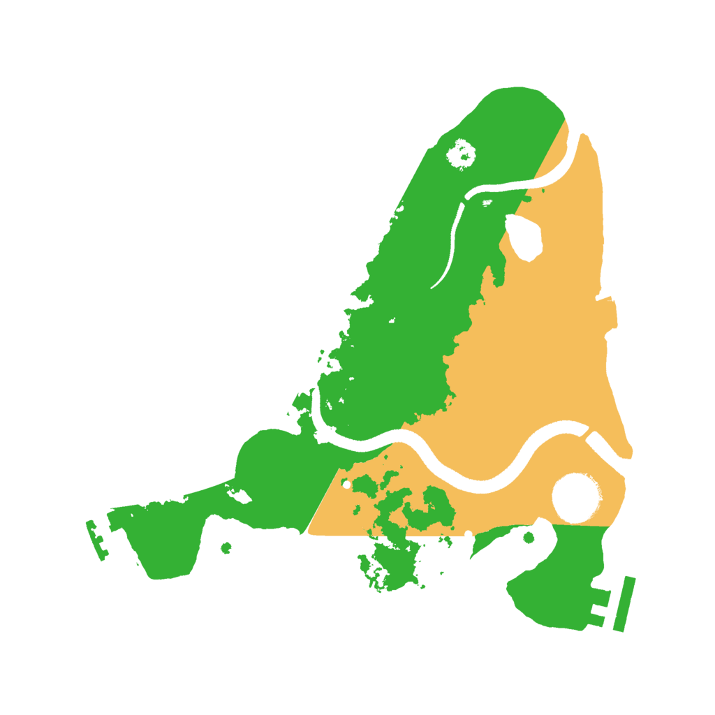 Biome Rust Map: Procedural Map, Size: 2600, Seed: 13491