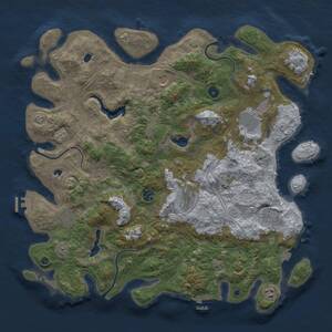 Thumbnail Rust Map: Procedural Map, Size: 4500, Seed: 853234663, 14 Monuments