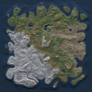 Thumbnail Rust Map: Procedural Map, Size: 4500, Seed: 194, 16 Monuments