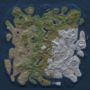 Thumbnail Rust Map: Procedural Map, Size: 4500, Seed: 1999215904, 16 Monuments