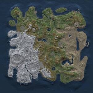 Thumbnail Rust Map: Procedural Map, Size: 4000, Seed: 817294736, 13 Monuments