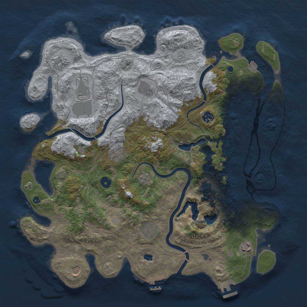 Rust Map: Procedural Map, Size: 4250, Seed: 835317579, 17 Monuments