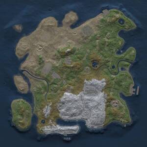 Thumbnail Rust Map: Procedural Map, Size: 3500, Seed: 314174162, 13 Monuments