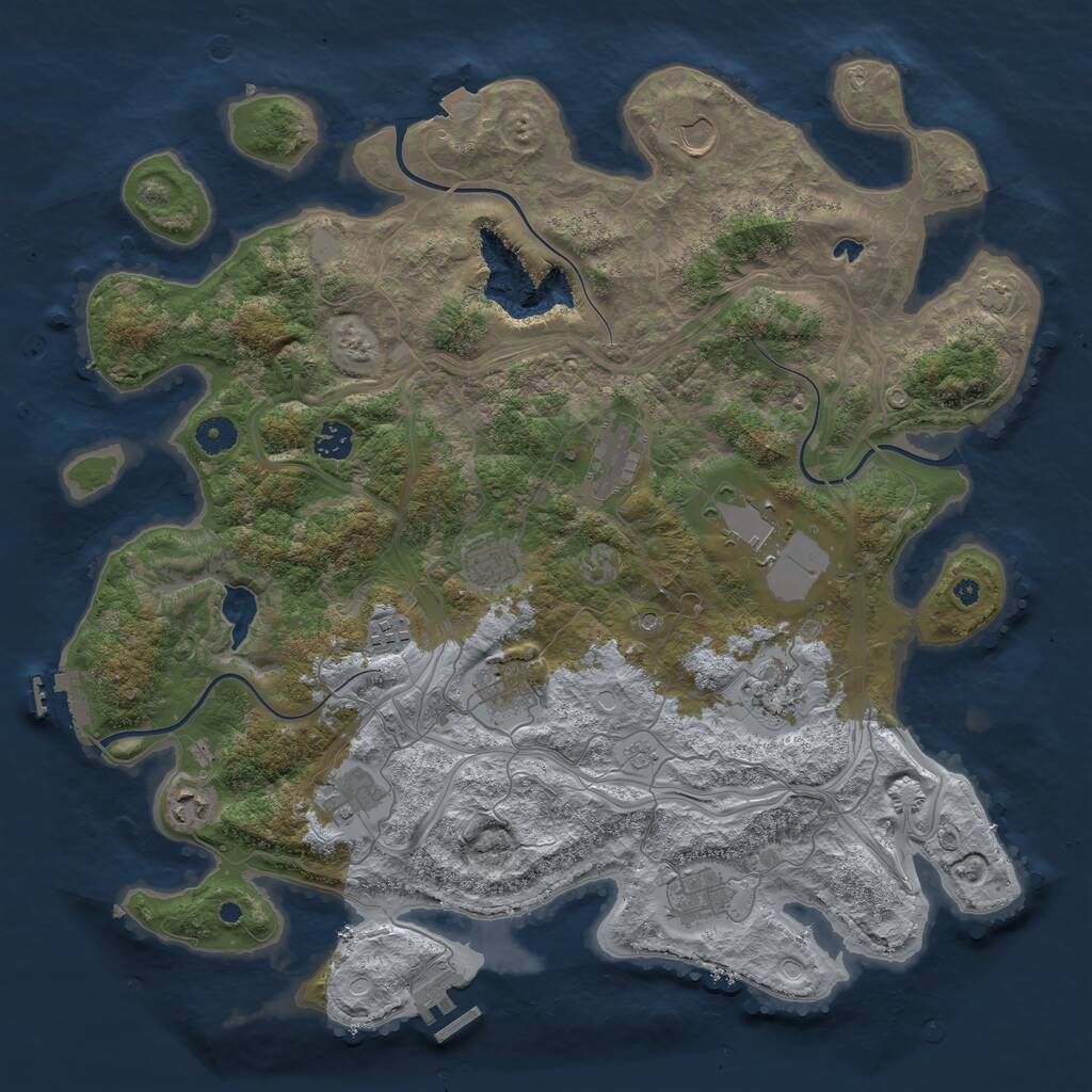 Rust Map: Procedural Map, Size: 4250, Seed: 1558941704, 17 Monuments