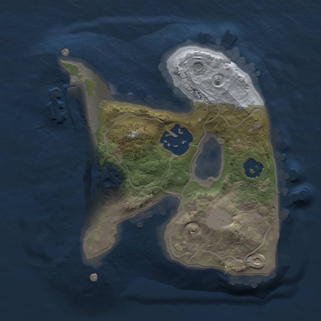 Rust Map: Procedural Map, Size: 1650, Seed: 343595822, 3 Monuments