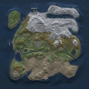 Thumbnail Rust Map: Procedural Map, Size: 3000, Seed: 597398549, 11 Monuments