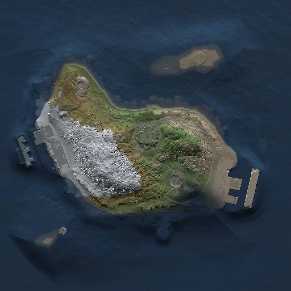 Rust Map: Procedural Map, Size: 1500, Seed: 1937163075, 5 Monuments