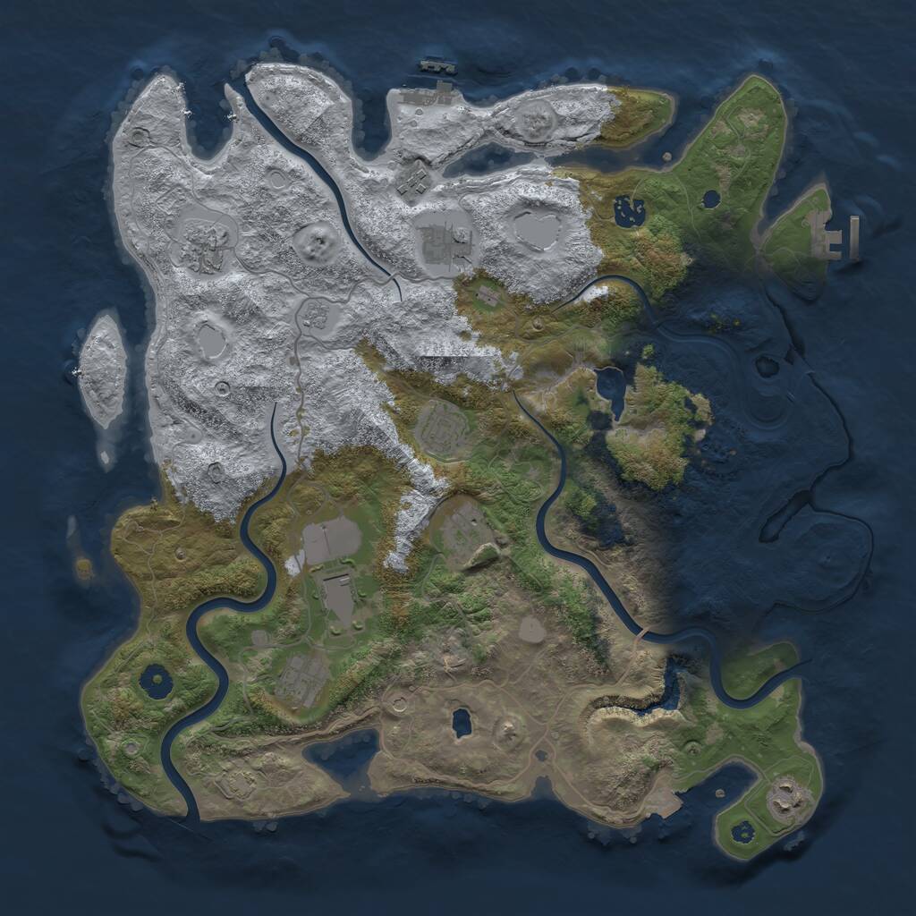 Rust Map: Procedural Map, Size: 4131, Seed: 5103279, 15 Monuments