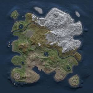 Thumbnail Rust Map: Procedural Map, Size: 3000, Seed: 1263464390, 10 Monuments