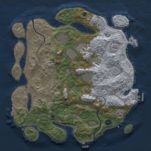 Thumbnail Rust Map: Procedural Map, Size: 3750, Seed: 487636433, 13 Monuments